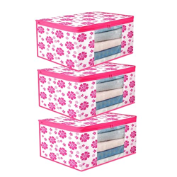 Livello Premium Non-Woven Saree Cover for Wardrobe Storage with Transp
