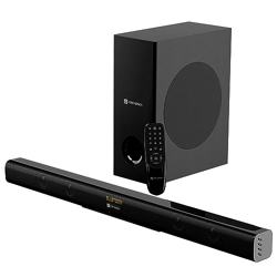 Portronics Pure Sound 104 100W Bluetooth Soundbar with Wired Subwoofer, Bass Blasted, Remote Control(Black)