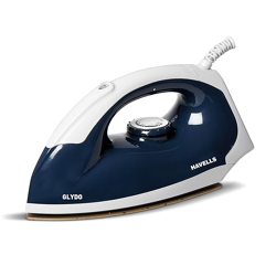 Havells Glydo 1000 watts Dry Iron With American Heritage Plastic Non Stick Sole Plate, Aerodynamic Design, Easy Grip Temperature Knob & 2 years Manufacturer Warranty. (Charcoal Blue)
