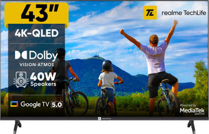 realme TechLife 109 cm (43 inch) QLED Ultra HD (4K) Smart Google TV 20