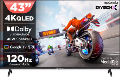 MOTOROLA 109 cm (43 inch) QLED Ultra HD (4K) Smart Google TV 2025 Edit
