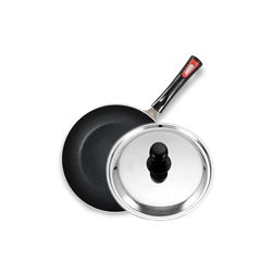 kyyte Non-Stick Alpha Frying Pan 20 cm/1.25 Liters with SS Lid. Gas Stove Compatible.