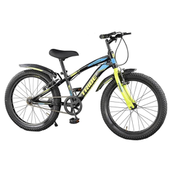 Lifelong 20T Cycle for Kids 5 to 8 Years - Bike for Boys and Girls - 85% Pre-Assembled, Frame Size: 12 - Suitable for Children 3 Feet 10 Inch+ Height - Unisex Cycle (Tribe, Yellow & Black),Rigid