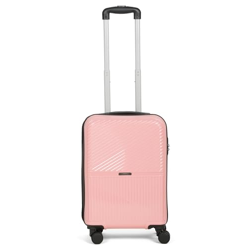 Teakwood Small Size 8 Wheels Trolley Bag, Hard Cabin with Zipper Closu