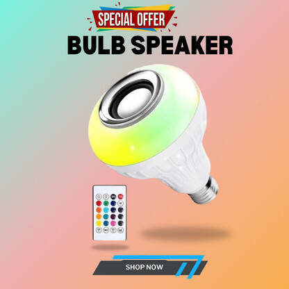 Clairbell DJ BOX LED Music Blub with RGB Light Changing In-build Bluetooth SpeakerTH336 12 W Bluetooth Home Audio Speaker(Multicolor, 5.1 Channel)