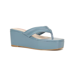 Bata Women Cassie Wedge Heels, Blue, UK 7, (7719549)