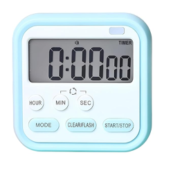 Digital Countdown Timer & Stopwatch  Round Shape with Loud Alarm, Magn