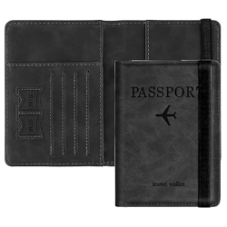 MOHILAA Passport Holder & Cover with Card and Boarding Pass Slots  PU 