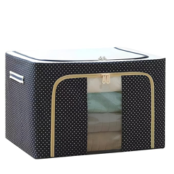 MERAO Oxford Clothes Storage Box Foldable Organizer With Steel Frame f