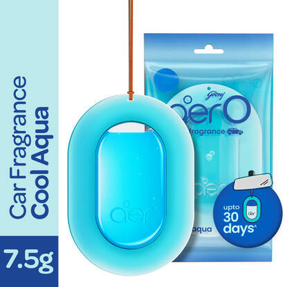 Godrej Aer Cool Aqua Car Freshener Diffuser O Hanging Car Air Freshener | Car Accessories(7.5 g)