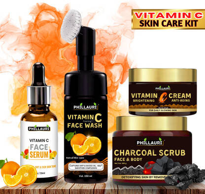 Phillauri Vitamin C Face Serum, Facewash, Toner, Moisturizer Full Skin