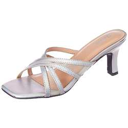 Bata Female REX MULE E Silver Slipper UK 7 (6711114)