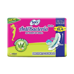 Sofy Anti Bacteria Extra Long Sanitary Pads, Pack of 15