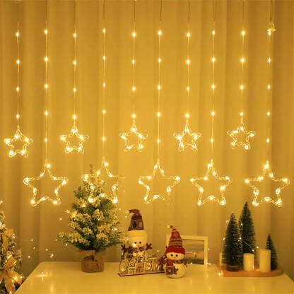 MPROW 138 LEDs 2.5 m Yellow Steady, Flickering Star Rice Lights(Pack o