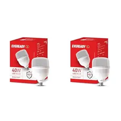 Eveready 40W LED Hammer Bulb | High CRI & High Efficiency | Energy Efficient | Mercury-Free | 4KV Surge Protection | 100 Lumens Per Watt | Cool Day Light (6500K) (Pack of 2)