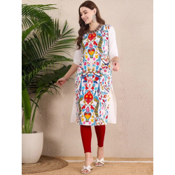 SZN WOMEN CREPE STRAIGHT KURTAS