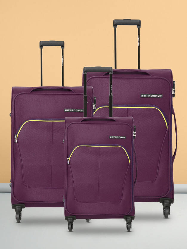 METRONAUT Soft Body Set of 3 Luggage 4 Wheels - Supreme Combo Set (30i
