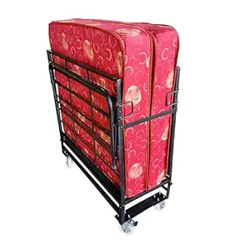 AMAZON BRAND - SOLIMO ROLLAWAY FOLDABLE METAL SINGLE BED WITH 6-INCH M