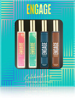 ENGAGE CELEBRATIONS PERFUME GIFT PACK FOR MEN & WOMEN 25ML X4, LONG LA