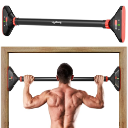 Lifelong Pull Up Bar for Home -Adjustable Rod 65cm to 95cm width, wall mounted without screws -Door Pull up bar to Increase Height -Exercise equipment for Home Gym