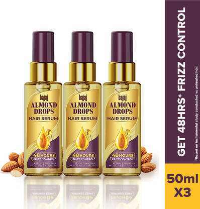 BAJAJ ALMOND DROPS HAIR SERUM 50ML PACK OF 3(150 ML)