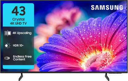Samsung Crystal 4K Vista 108 cm (43 inch) Ultra HD (4K) LED Smart Tize