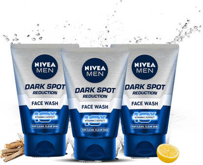 Nivea Men Dark Spot Reduction Combo with 10X Vitamin C Effect, Licorice, Face Wash(300 g)