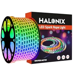 Halonix 10 Meter Multicolor 11W Rope Light with 8 Light Modes | IP65 Certified, BIS Approved | Fairy Light, String Light,Decorative Light | Direct Plug-in | Pack of 1 (10 Meter, Multi Color)
