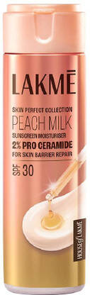 Lakm Peach Ceramide Moisturizer with SPF 30| For Dry, Normal & Sensitive Skin(200 ml)