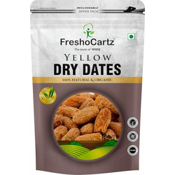 FreshoCartz Peela Sukha Khajoor 1kg | Yellow Dry Dates | Dry Fruits Dates | Authentic Indian Kharek | Natural Chuhara | Pili Kharak Pouch Pack | Ideal for Pooja, Prasad, and Traditional Recipes