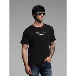 Jack & Jones Men Printed Round Neck Cotton Tshirt