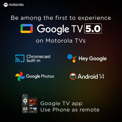 MOTOROLA 80 cm (32 inch) QLED HD Ready Smart Google TV 2025 Edition(32