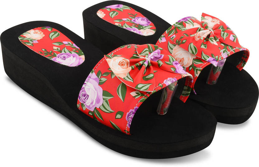 SHIPEE Women Heels Sandal(Red , 5)
