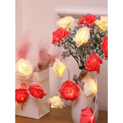 Decorcity Rose Flower String Ceiling Lamp