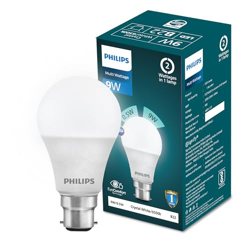 PHILIPS MULTI - WATTAGE LED BULB | 2 WATTAGES (9W, 0.5W) IN 1 LED BULB