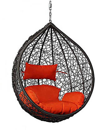 SPYDER HOME DECORE Ceiling Swing Without Stand Iron Hammock(Red, Black, DIY(Do-It-Yourself))