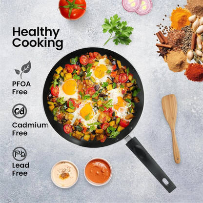 Sabari Prestlee Fry pan Popular 240 MM / Frying Pan Tawa 24 cm diameter(Aluminium, Non-stick)