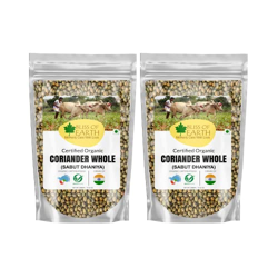 Bliss of Earth 2x500gm Organic Whole Coriander Seeds | Sabut Dhaniya | Supports Immunity | Fresh without Preservative Good for Health & Cooking