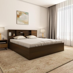 NILKAMAL MOZART WOODEN QUEEN BED WITH BOX STORAGE | ENGINEERED WOOD | 