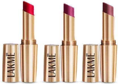 Lakm 9 To 5 Priming Matte Lipstick(Plum Pick,Mauve Matter,Red Twist, 10.8 g)