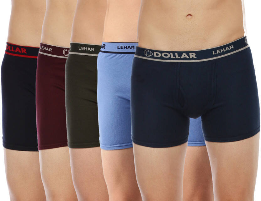 Dollar Pack of 5 Dollar Lehar Mens Combed Cotton Trunk - Pack of 5 - A