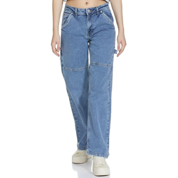 Amazon Brand - INKAST Women's High Rise Full Length Wide Leg Jeans_INK-AW23-JNS-301_Ice Blue_30
