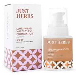 JUST HERBS MEDIUM TO FULL COVERAGE LIQUORICE ROOT AND SANDALWOOD LONGW