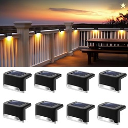 BRITSPEAR Solar Light Outdoor Garden Waterproof Stair Deck Pool Patio Fence Gate Yard Floor Step Railing Window Balcony Sunlight Pathway (4, Standard)