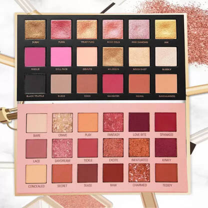 MINARA Nude Eye Shadow Palette and Rose Gold (18+18 colors) 36 g(Multicolor)