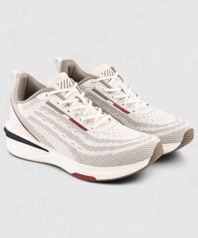 CAMPUS Men's Casual Shoes | Soft PU Foam Insole |Reliable Rubber Sole | Lace-Up Walking Shoes For Men(Off White , 6)