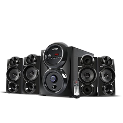 Intex 4751 Bluetooth Home Theater, 4.1 Channel Multimedia Speaker, 75W Powerful Sound Output, Surround Sound, USB, AUX, FM Support, Remote Control - (Black)