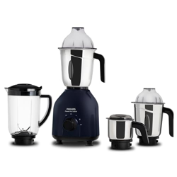 Philips HL7714/01, 1000 W PowerPro Motor Mixer Grinder, 4 Jars (Azure Blue), Edged blade made of superior SS304 material, Quick cool ventilation for longer motor life