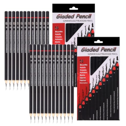 Corslet Pack of 2 Drawing Kit 12Pc Drawing Pencils Set Sketch Pencil Set Sketching Kit Graphite Pencil for Drawing Sketching & Shading for Artists Shading Pencils Set Professional Artist Kit