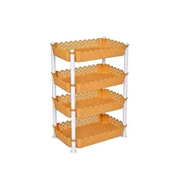 ARISTO Plastic Storage Rack 4 Shelfs, Purple (1 Piece), Medium (VR10934)